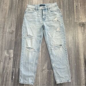 Aeropostale Light Blue Mom Jeans Distressed